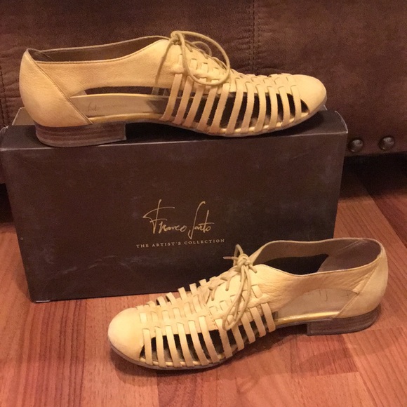 franco sarto yellow sandals